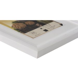 Dřevěný obrazový rám Henzo Artos White 13x18 cm se zakřivenou lištou z čirého skla