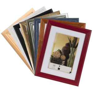 Dřevěný rámeček Henzo Artos červený 15x20 cm elegantní fotorámeček s čirým sklem