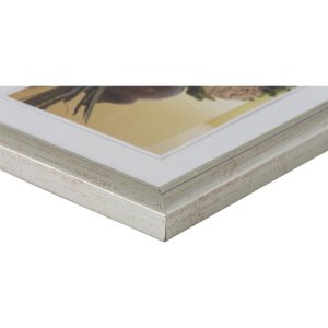 Dřevěný rám Henzo Artos 15x20 cm stříbrný elegantní design stojanový formát na výšku