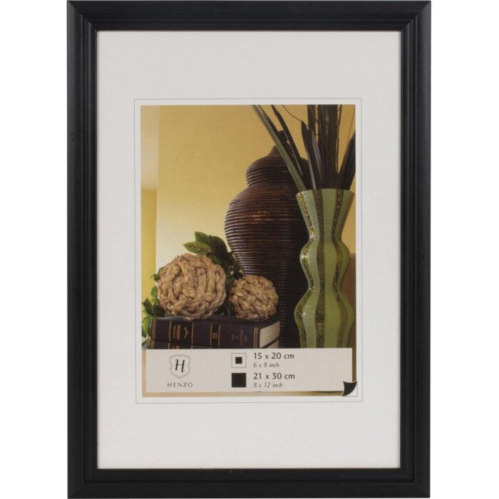 Dřevěný rám Henzo Artos 21x30 cm černý Rám na dokumenty DIN A4 na výšku