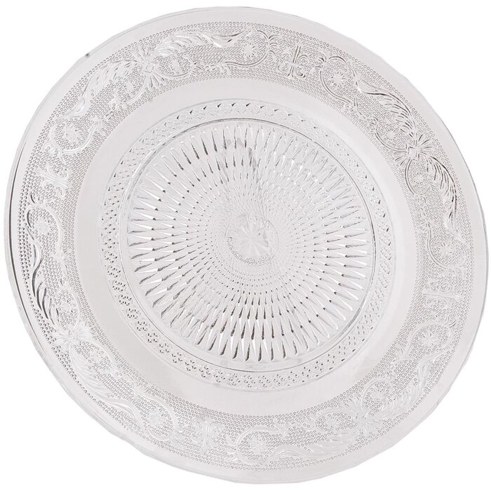 Clayre & Eef 6GL0224 Jídelní talíř Ø 25 cm sklo Rotondo