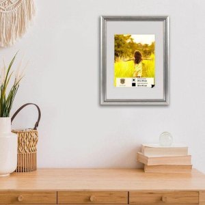 Dřevěný rám Henzo Artos 30x45 cm stříbrný obrazový rám se zakřivenou lištou