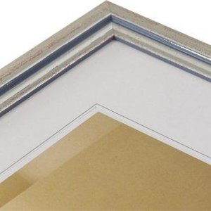 Dřevěný rám Henzo Artos 30x45 cm stříbrný obrazový rám se zakřivenou lištou