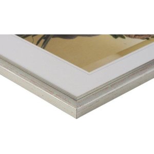 Dřevěný rám Henzo Artos 30x45 cm stříbrný obrazový rám se zakřivenou lištou