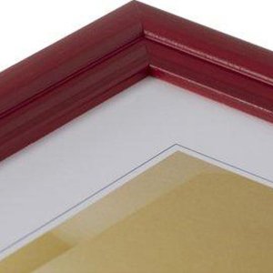 Dřevěný rám Henzo Artos 40x50 cm červený plochý profil na výšku i na šířku