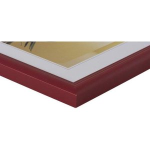Dřevěný rám Henzo Artos 40x50 cm červený plochý profil na výšku i na šířku