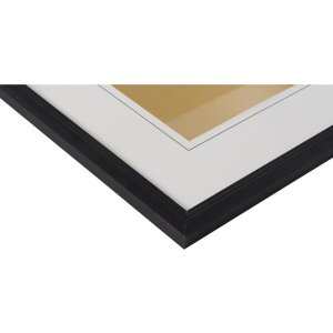 Henzo Artos dřevěný rám 40x50 cm černý ušlechtilý plochý profil čiré sklo vysoké horizontální