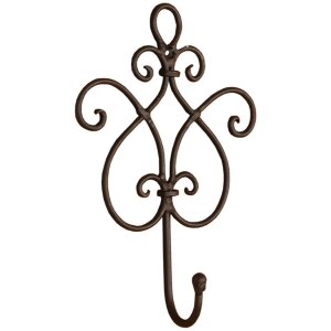 Clayre & Eef W40352 Wandhaken 15x5x22 cm Braun Eisen