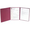 Exacompta 49708B Bewerbungsmappe 3-teilig Manila-Leinen Bordeaux DIN A4