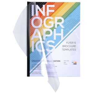 Packung mit 100 Deckeln aus PVC für DIN A4, 0,2mm