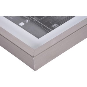 Plastový rám Henzo METALLICA 20x20 cm tmavě šedý s paspartou 12x12 cm