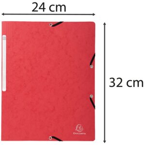 Rohová složka červená pro formát A4