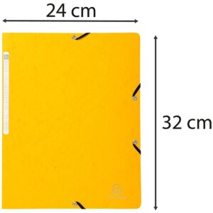 Exacompta 5519E Rohový pořadač žlutý A4 Manila karton 400g 250 listů