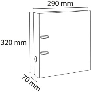 Exacompta 53740E Složka A4 70 mm šedá PVC 2 kroužky až na 550 listů