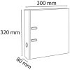 PREMTOUCH PP pořadač se 2 kroužky, hřbet 80 mm, DIN A4 extra široký Žlutý