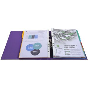 Složka A4 50 mm fialová extra široká