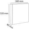 Složka z pevného PP 2,3 mm se 2 kroužky a hřbetem 80 mm, 2 vnitřní a vnější desky, Krea Cover, pro formát DIN A4 Bílá
