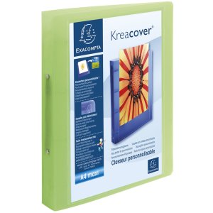 Kroužkový pořadač z pevného PP 1000µ se 2 kroužky 30 mm hřbet 40 mm Chromaline Krea Obal, DIN A4 extra široký, různé barvy