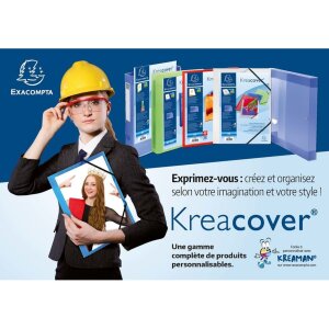 Kroužková vazba A4 Chromaline Krea Cover 30 mm bílá průhledná