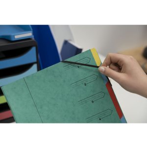 Exacompta 54070E Organizační složka Manila karton 400g 7 přihrádek elastická šňůrka DIN A4