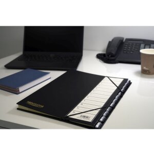 Exacompta Ordnungsmappe 12 Fächer Kunststofftaben...