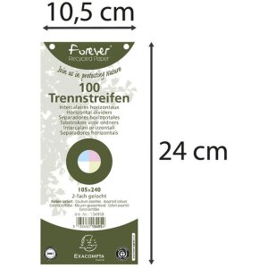 Exacompta Trennstreifen 105x240mm sortiert 100 Stück