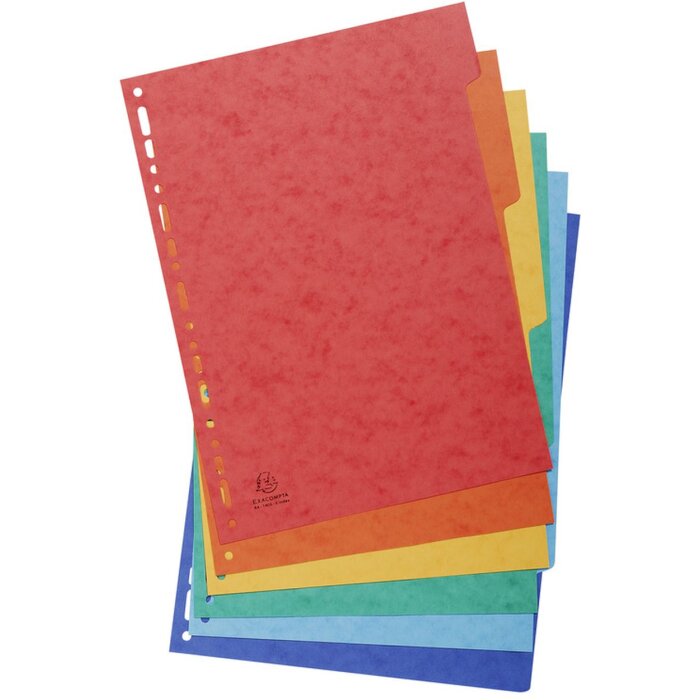 Exacompta 1406E Nature Future Register DIN A4 mit 6 Taben Manila Karton 225g