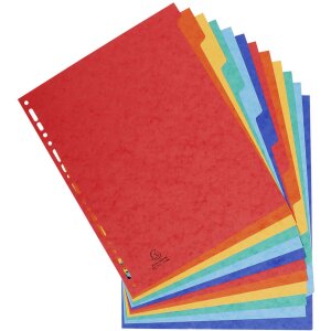 Exacompta 2412E Register A4 XXL Manila farbig 12tlg...