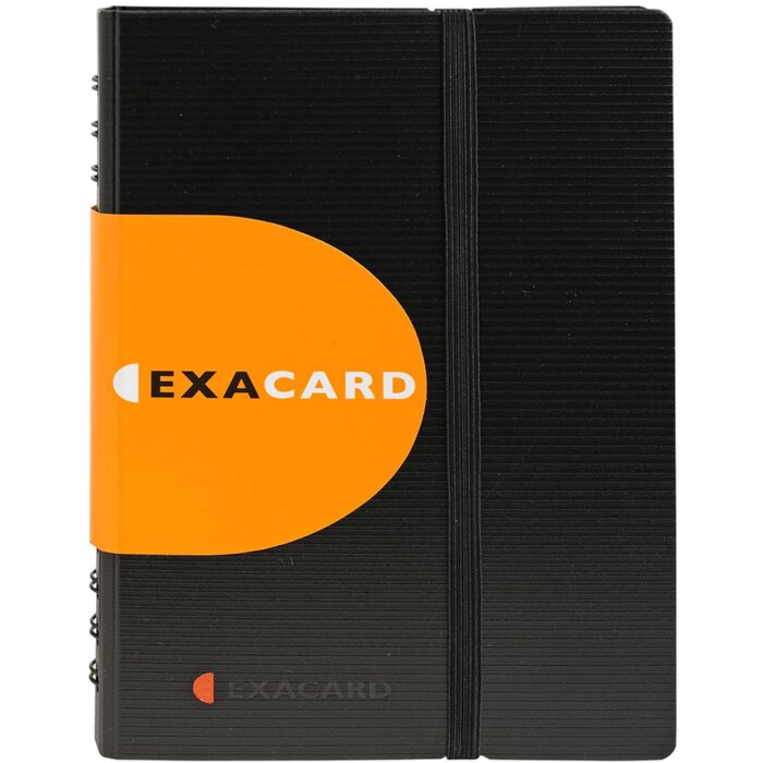 Vizitkář Exacard s 20 vyměnitelnými pouzdry na 120 karet Exactive, 20x14,5 cm, černý