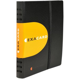Vizitkář Exacard s 20 vyměnitelnými pouzdry na 120 karet Exactive, 20x14,5 cm, černý