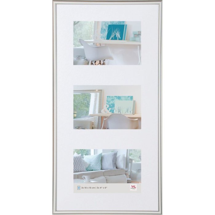 Walther Gallery Frame New Lifestyle silver 3 fotografie 10x15 cm