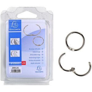 Box mit 10 Verbindungsringen für Dokumente 25mm