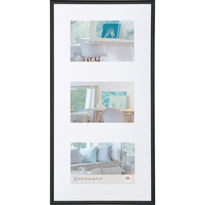 Walther New Lifestyle Gallery Frame black 3 fotografie 13x18 cm