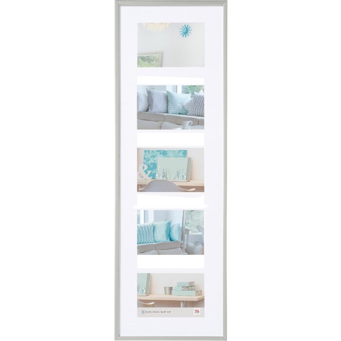 Rám galerie Walther New Lifestyle stříbrný 5 fotografií 10x15 cm