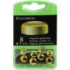 Krabička 8 magnetů, Ø9 mm, zlaté barvy