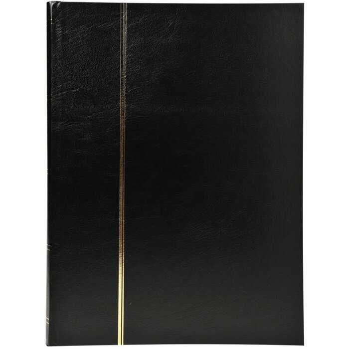 Exacompta Briefmarkenalbum Kunstledereinband Schwarz 48 Seiten 22,5x30,5 cm