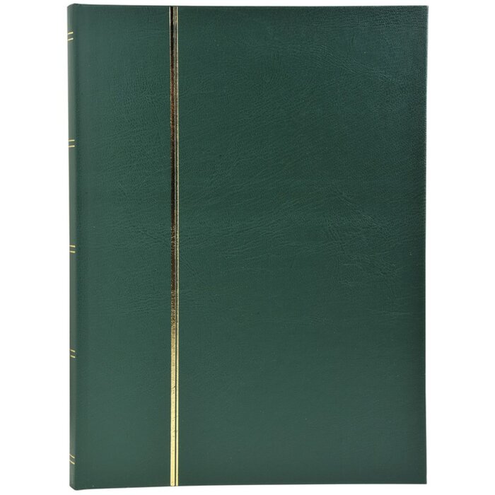 Exacompta Briefmarkenalbum 26155E 48 schwarze Seiten 22,5x30,5 cm grün