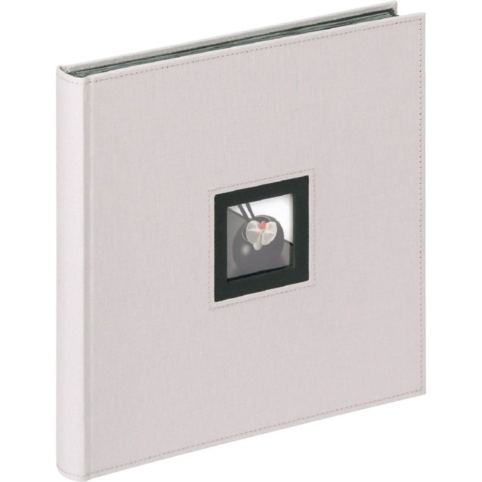 Walther fotoalbum plátěné ČERNÁ BÍLÁ 30x30 šedá 50 černých stran
