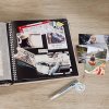 Walther fotoalbum plátěné ČERNÁ BÍLÁ 30x30 šedá 50 černých stran