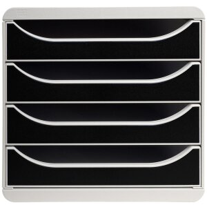 Exacompta Big-Box Classic lichtgrau-schwarz Schubladenbox...