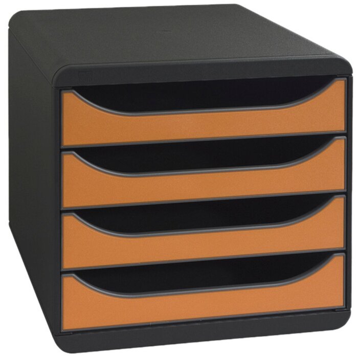 Exacompta Big-Box Classic Schubladenbox mausgrau-mandarine