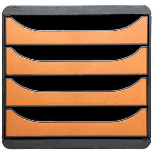 Exacompta Big-Box Classic Schubladenbox mausgrau-mandarine