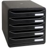 Exacompta Big-Box Plus Classic schwarz Schubladenbox A4 5-Fach 34,7x27,8x27,1cm