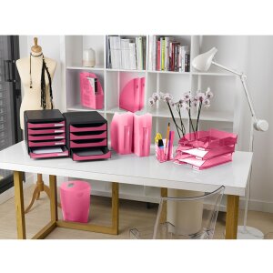 Exacompta Briefablage Combo 2 Classic himbeer transparent 34,7x25,5x6,5 cm