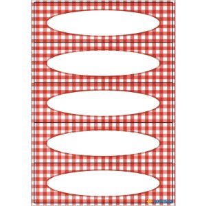 HERMA Haushaltsetiketten Home Labels 3639 Rot-Weiß...