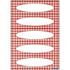 HERMA Haushaltsetiketten Home Labels 3639 Rot-Weiß Karo 9x16,3 cm 4 Bogen