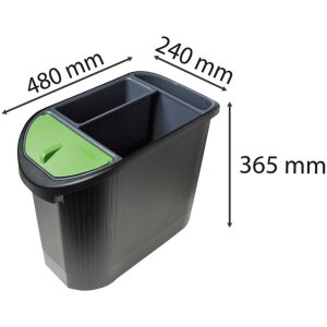 TOP LINE Eco odpadkový koš Classic černý antracitový