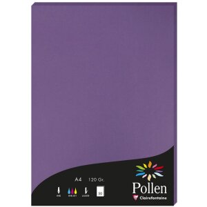 Clairefontaine Pollen Papier 120 g 50 Blatt DIN A4 violett
