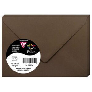 Clairefontaine Umschlag Pollen 20 Stück braun 75x100...