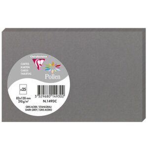 Clairefontaine Karte Pollen 82x128 dunkelgrau Pack 25...